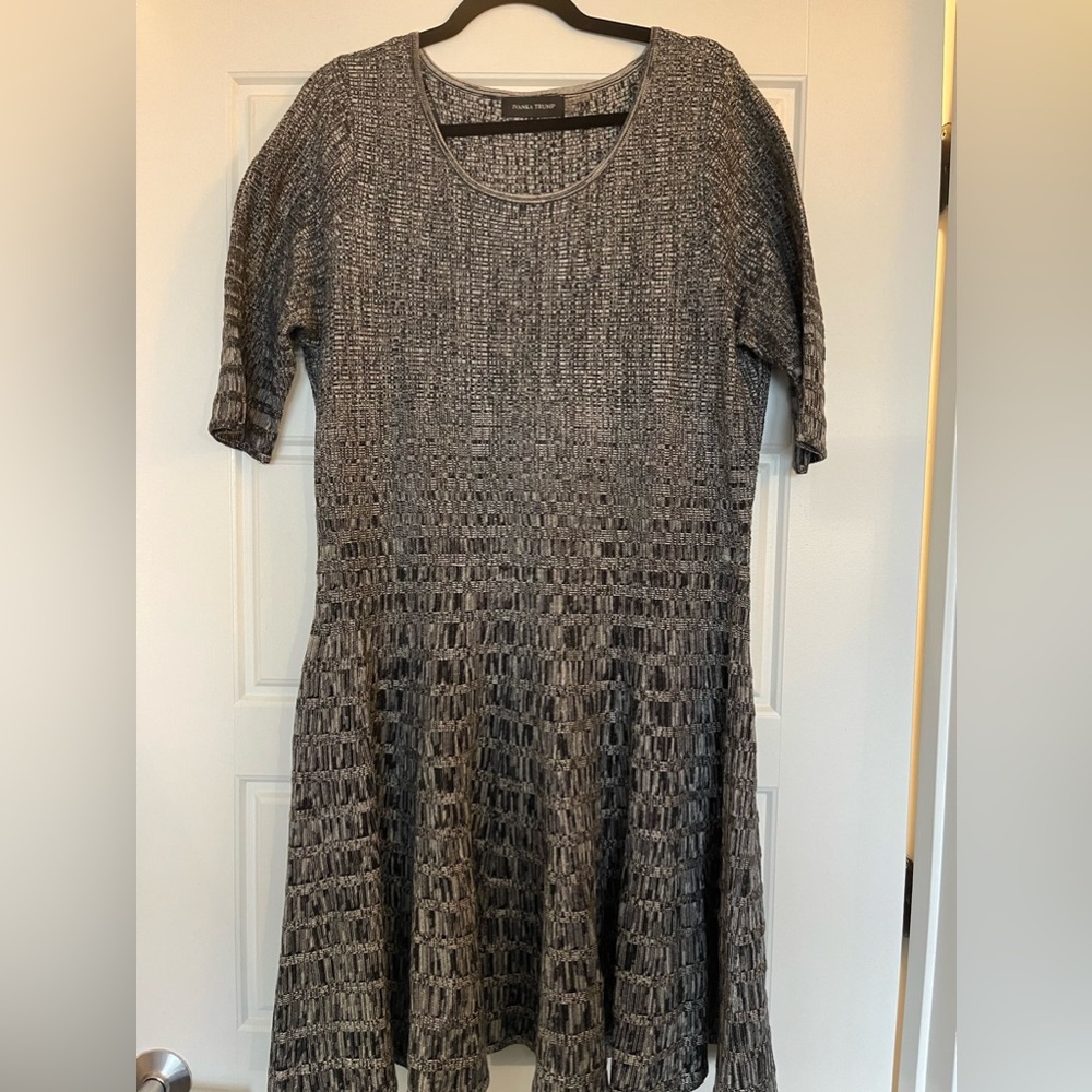 Ivanka Trump Black, White and Grey Dress